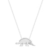 Silver Stegosaurus Necklace