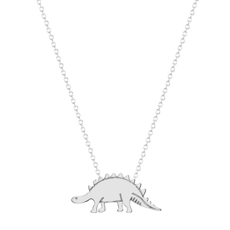 Golden Stegosaurus Necklace