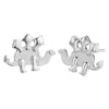 Stegosaurus Earrings Studs - Silver Plated - 200000171