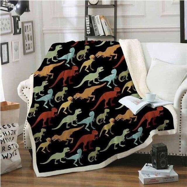 T-Rex Family Blanket - Color 6 / Medium (51” x 60”)