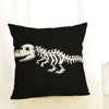 T-Rex Fossil Black Pillow Case