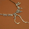T-REX SKELETON NECKLACE | DINOSAUR SILVER / GOLD COLORED NECKLACE