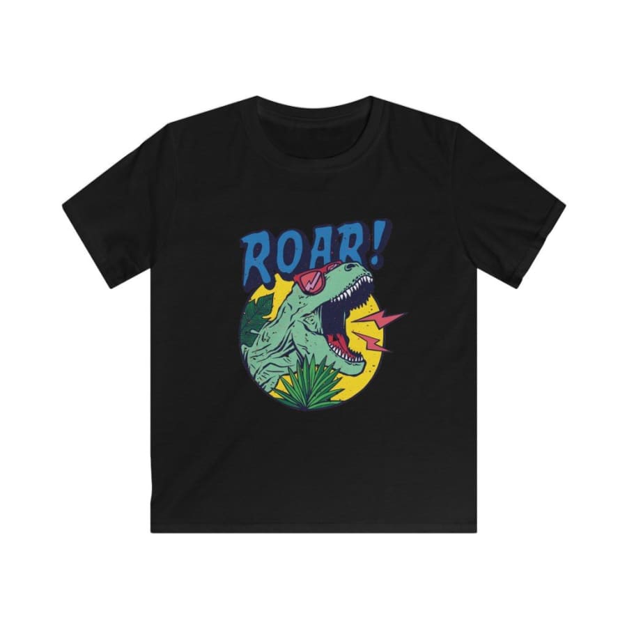T-Rex With Sunglasses T-Shirt - XS / Black - Kids clothes