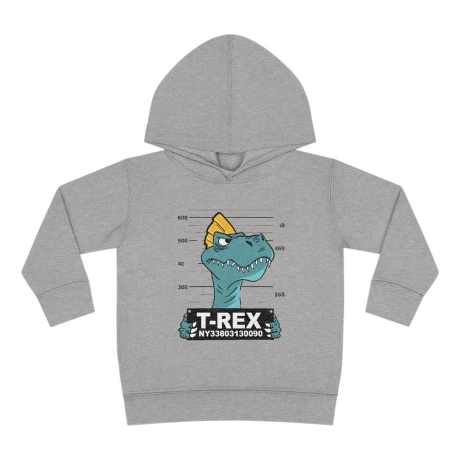 Thug T-Rex Hoodie - 5-6T / Heather - Kids clothes