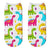 Women's Colorful Dinosaur Short Socks