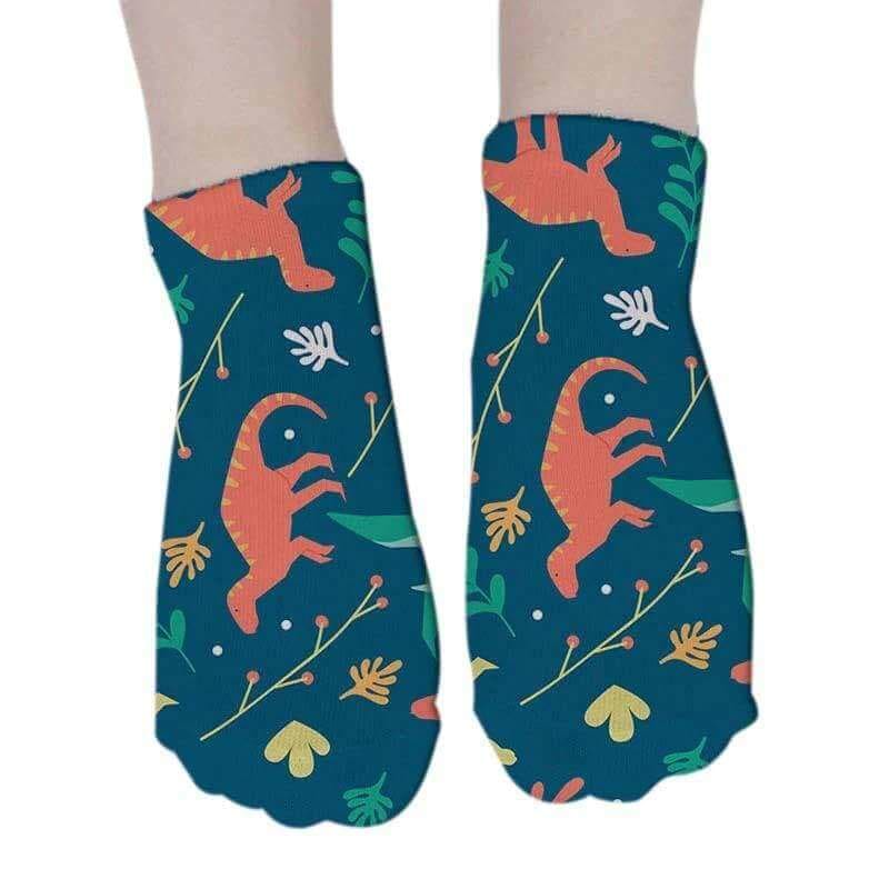 Fancy Dinosaur Short Socks