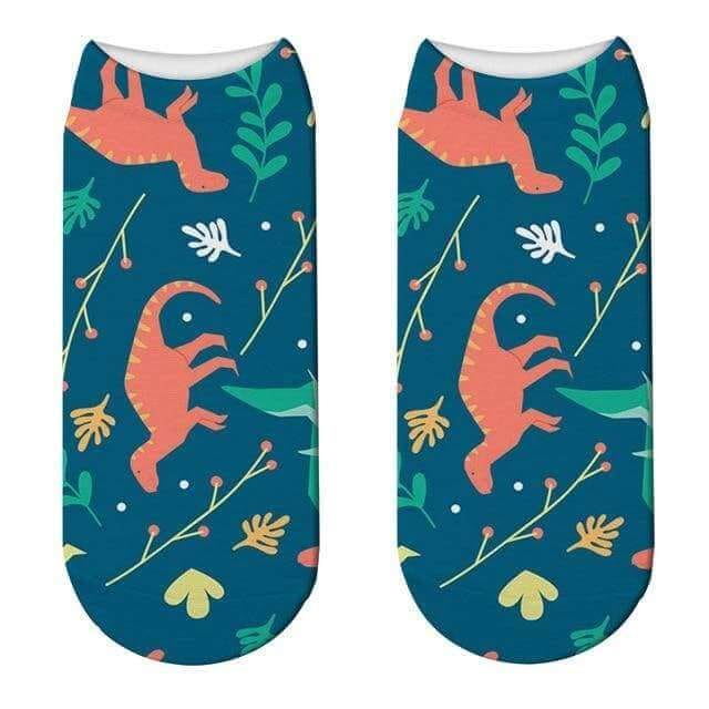 Women's Fancy Dinosaur Short Socks