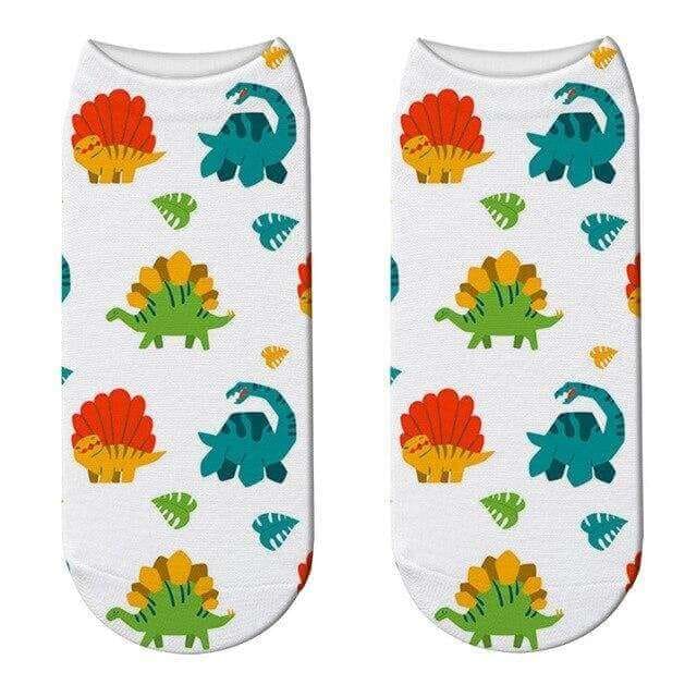 Women's Happy Dinosaur Short Socks