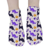 Purple Dinosaur Short Socks