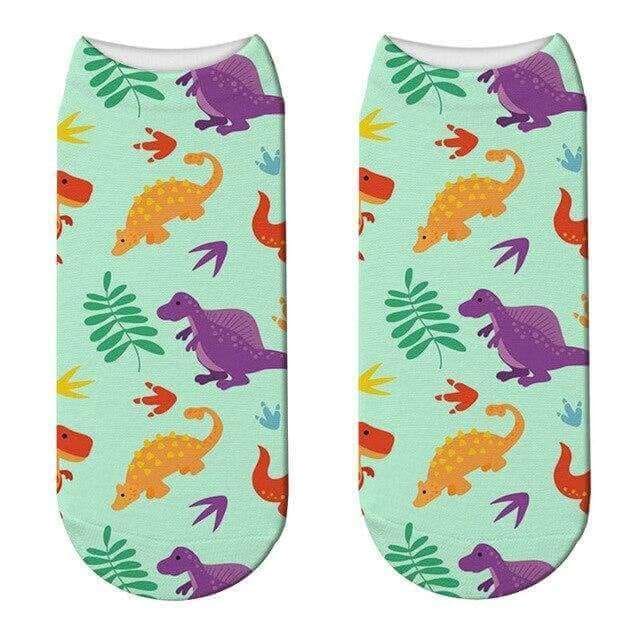Women's Trendy Dinosaur Short Socks