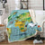 World Map Dinosaur Blanket - Color 4 / Medium (51” x 60”)